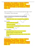 NURSING 3012 EXAM 3 FOCUS TOPICS ANSWERED QUESTIONS RATED A&plus; GUARANTEED SUCCESS LATEST UPDATE 2022 &lpar;QUESTIONS & RATIONALES FROM PAGE 15&rpar;