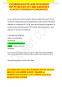 CHAMBERLAIN COLLEGE OF NURSING FNP RN 500 EXIT HESI 2022 ANSWERED ALREADY GRADED A&plus; GUARANTEED SUCCESS LATEST UPDATE 2022&sol;2023 GUARANTEED SUCCESS