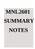 MNL2601 Summary Notes 2022