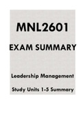 MNL2601 Exam Summary 2022