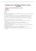 Emergency Care 13th Edition By Daniel J&period; Limmer -Test Bank