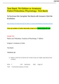 Exam &lpar;elaborations&rpar; TEST BANK 13 Test Bank 7th Edition or Anatomy PattonThibodeau Physiology- Test Bank&period;document  GRADED A&plus;