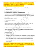 NURSING 254 ATI QUESTIONS & EXPLANATIONS BEST RATED A&plus; GUARANTEED SUCCESS LATEST UPDATE 2022 ASSURED SUCCESS 