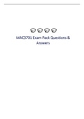 Mac3701 Exam Pack Questions & Answers