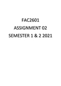 FAC2601 ASSIGNMENT 02 SOLUTIONS, SEMESTER 1, 2022