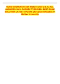 NURS 6512NURS 6512N Midterm &lpar;100 Q & A&rpar; ALL ANSWERS 100&percnt; CORRECT&sol;VERIFIED&Tab;BEST EXAM SOLUTION LATEST UPDATE 2021&sol;2023 GRADED A&plus; Walden University