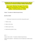 NURSING BS 492 Test bank Medical-Surgical Nursing, Making Connections to Practice 2nd Edition Hoffman Sullivan 2020 UPDATED 2022 WITH ALL CORRECT ANSWERS 