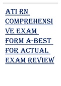 ATI RN COMPREHENSI VE EXAM FORM A-BEST FOR ACTUAL EXAM REVIEW
