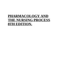 PHARMACOLOGY AND THE NURSING PROCESS 8TH EDITION TEST BANK.