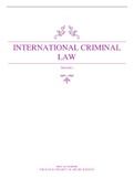 Summary  International Criminal Law