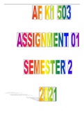 AFK1503 ASSIGNMENT 01-2021 100% 