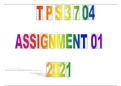 Tps3704 assignment 01- 2021 75% marked with answers
