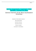 Exam (elaborations) Experiment- Molar Solubility, Common-ion Effect (CHM111) 