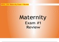 NRSG 3302 Maternity Exam 1 Review Latest