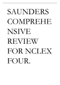 SAUNDERS COMPREHENSIVE REVIEW FOR NCLEX FOUR 