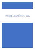 FIN2601 Assignment 1 Semester 1 2022