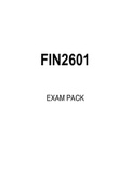 FIN2601 EXAM PACK 2022