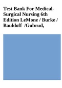 Test Bank For Medical-Surgical Nursing 6th Edition LeMone / Burke / Bauldoff /Gubrud,