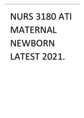 NURS 3180 ATI MATERNAL NEWBORN LATEST 2021
