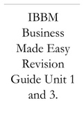 IBBM Business Made Easy Revision Guide Unit 1 and 3