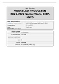 Visiestuk Social Work 2021/2022 Leeruitkomst 3: Visie op de beroepsidentiteit  Leerjaar 4