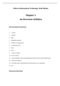 Ethics in Information Technology&comma; Reynolds - Downloadable Solutions Manual &lpar;Revised&rpar;