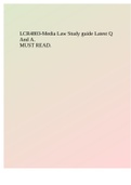 LCR4803-Media Law Study guide Latest Q And A.