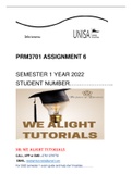 PRM3701 ASSIGNMENT 6 SOLUTIONS GUIDE TO YEAR 2024 CALL 