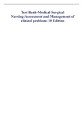 Test Bank-Medical Surgical Nursing&colon; Assessment and Management of clinical problems 10 Edition 