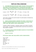MATH 221 FINAL EXAM REVIEW(Version 2) QUESTIONS WITH ANSWERS: DEVRY UNIVERSITY