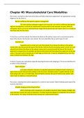 Chapter 40&colon; Musculoskeletal Care Modalities&lowbar; with Answers and Explanations &lowbar;Rated A
