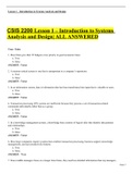 	 CSIS 2200 Lesson 1 – Introduction to Systems Analysis and Design| ALL ANSWERED