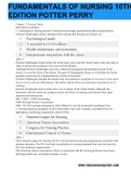 Test Bank for Fundamentals of Nursing 10th Edition Potter Perry LATEST VERSION