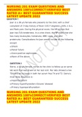 NURSING 201 EXAM QUESTIONS AND ANSWERS 100&percnt;CORRECT&sol;VERIFIED BEST RATED A&plus; BEST GUARANTEED SUCCESS LATEST UPDATE 2022