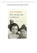 Boek verslag het meisje dat verdween van Els Florijn