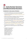 Lecture notes MCB2020F - Eukaryotic genome organisation, Extra-nuclear inheritance and Evolutionary genetics.
