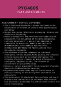 PYC4805 Assignment Pack - Covers most topics you will get 