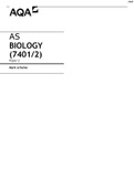 AQA AS BIOLOGY 7401&sol;2 Paper 2 Mark scheme June 2021 Version&colon; 1&period;0 Final Marking Scheme