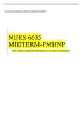 WALDEN UIVERISTY&comma; NURS 6635 MIDTERM PMHNP Newly Updated Exam Elaborations Questions with Answers Explanations