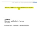 Maternity and Pediatric Nursing 3rd Edition latest update 2022