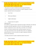 NURS 301 PEDS TEST 2 EXAM QUESTIONS AND ANSWERS BEST RATED A+ GUARANTEED SUCCESS NEW UPDATE 2022