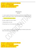 NURSING  HESI EXIT EXAM &lpar;180 Q & As&rpar; ALL ANSWERS 100&percnt; CORRECTLY&sol;VERIFIED LATEST UPDATE 2021&sol;2022 RATED A&plus;
