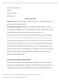Summary Statistics Project Final 1 &period;docx MAT-154 Statistics Project Final Problem&colon; Machines have the probability of falling 1&sol;6 every year