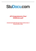 ATI Comprehensive Final EXAM