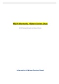 NR599 Informatics Midterm Review Sheet (LATEST),  NR 599:Nursing Informatics for Advanced Practice - Chamberlain College