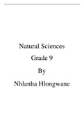 Class notes Natural Sciences 