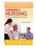 Fundamentals of Nursing Concepts and Competencies for Practice 9th Edition Craven Test Bank