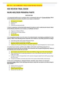 NUR 2310 &sol; 403 COMMUNITY FINAL EXAM REVIEW UPDATED