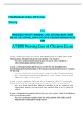 Exam NURS 6521 ATI PN NURSING CARE OF CHILDREN EXAM (EXAM SOLUTIONS, WITH UPDATED COMPLETE RESOURCES FOR