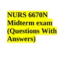NURS 6670N / NURS6670N Midterm exam